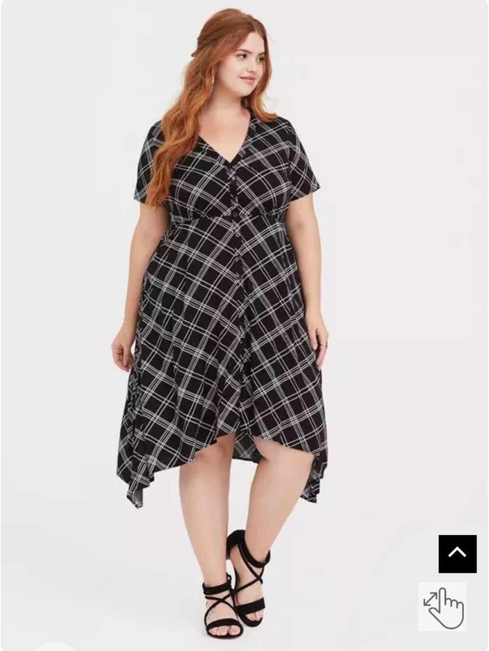 NWT Torrid Plaid Midi Challis Shirt Dress